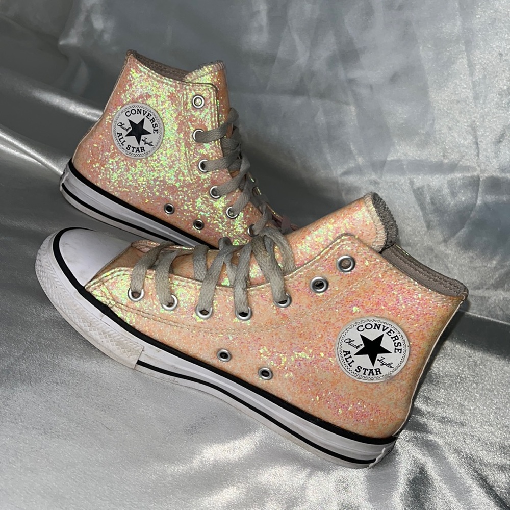 Converse chuck Taylor all star hi glitter barely rose
